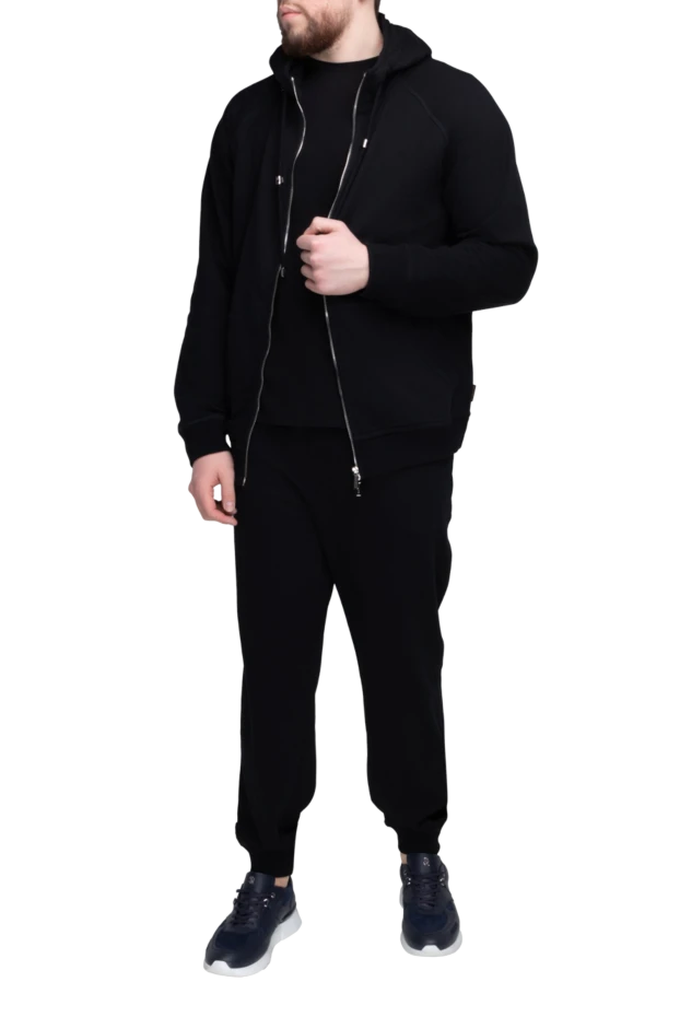 Moorer man men's sports suit made of cotton and elastane, black купить с ценами и фото 169483 - photo 2