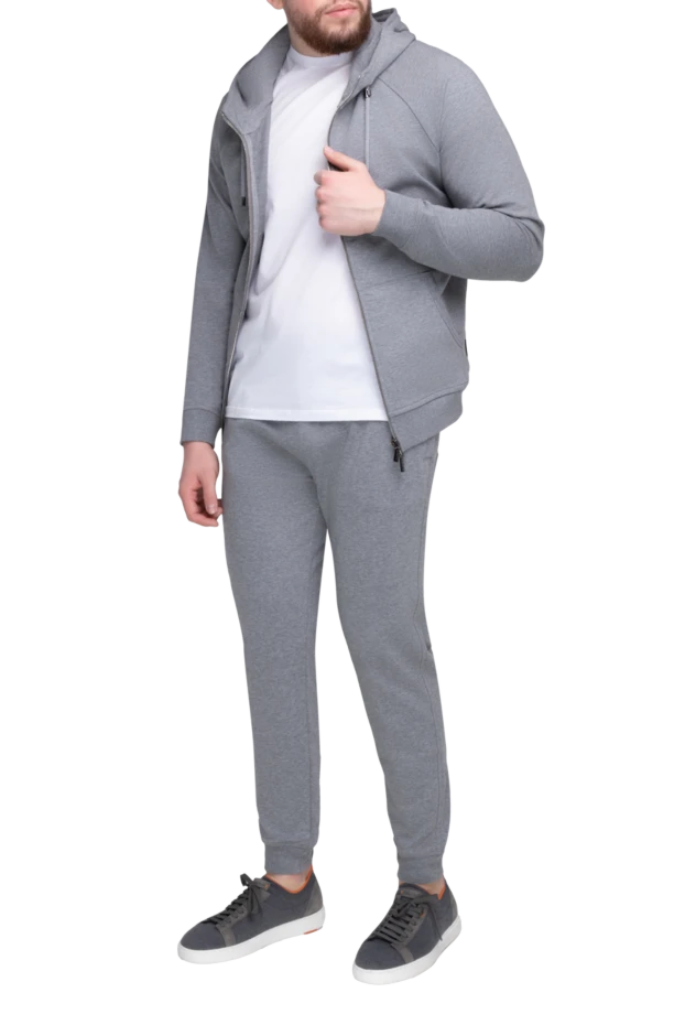 Moorer man men's sports suit made of cotton and elastane, gray купить с ценами и фото 169485 - photo 2