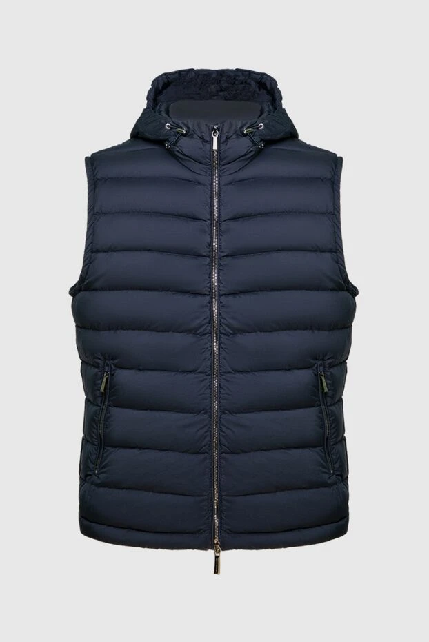 Moorer man blue polyamide vest for men купить с ценами и фото 169492 - photo 1