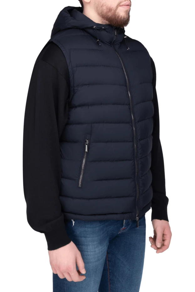 Moorer man down jacket men's wool and cashmere blue 169779 - photo 3