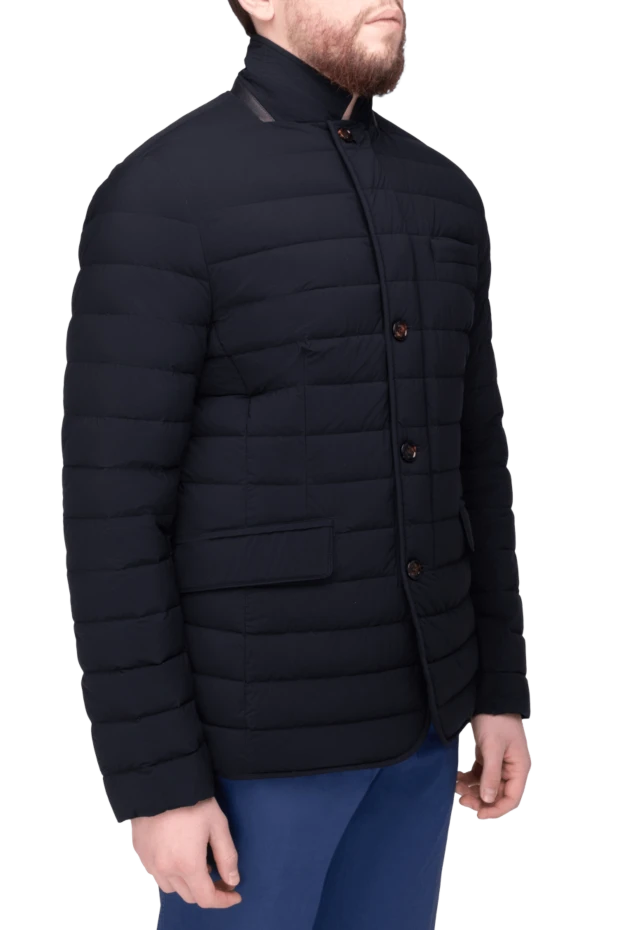 Moorer man down jacket men's wool and cashmere blue 169779 - photo 3