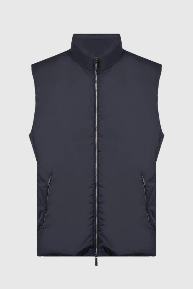 Moorer man blue polyamide vest for men купить с ценами и фото 169501 - photo 1