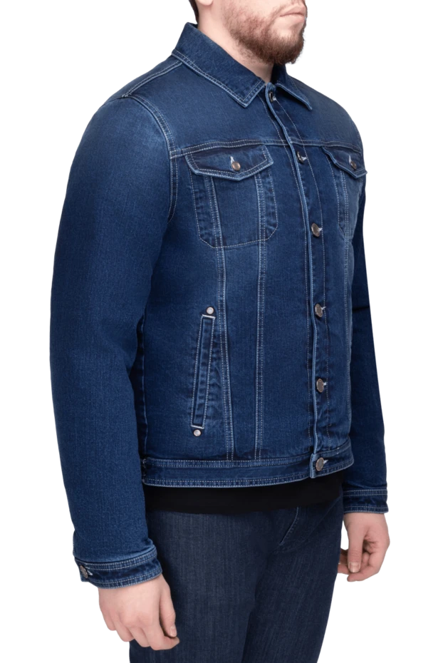 Scissor Scriptor man blue cotton denim jacket for men 170173 - photo 3