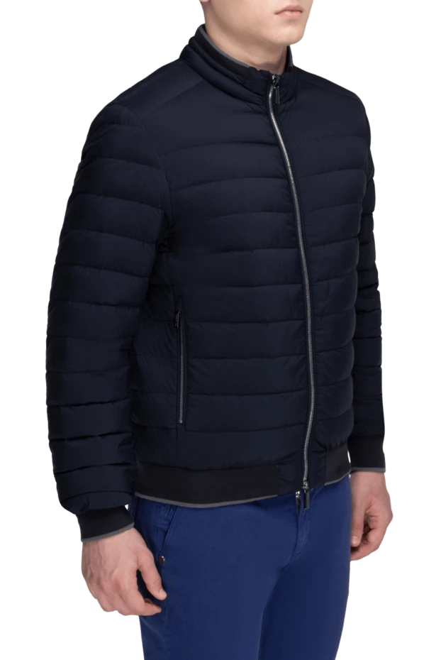 Moorer man down jacket men's wool and cashmere blue 169779 - photo 3