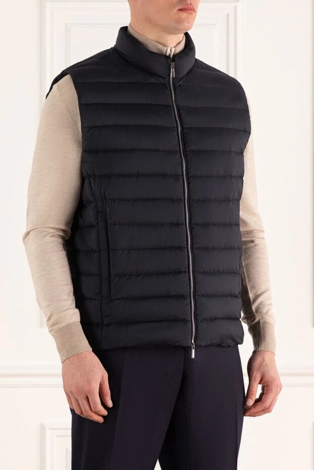 Moorer man down jacket men's wool and cashmere blue 169779 - photo 3