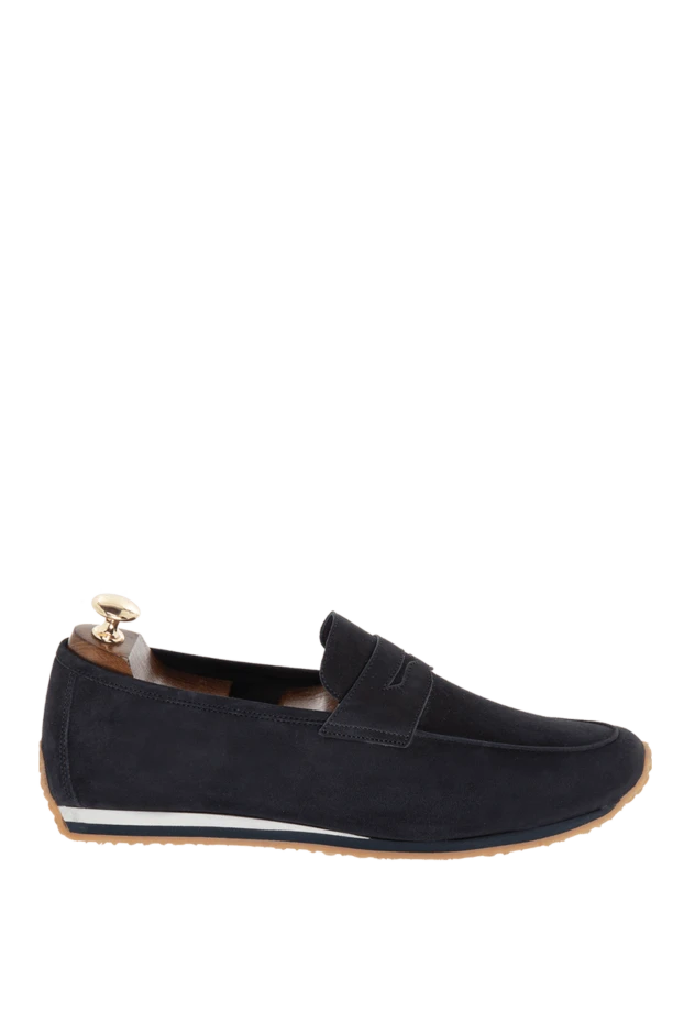 Andrea Ventura man blue suede loafers for men купить с ценами и фото 169522 - photo 1