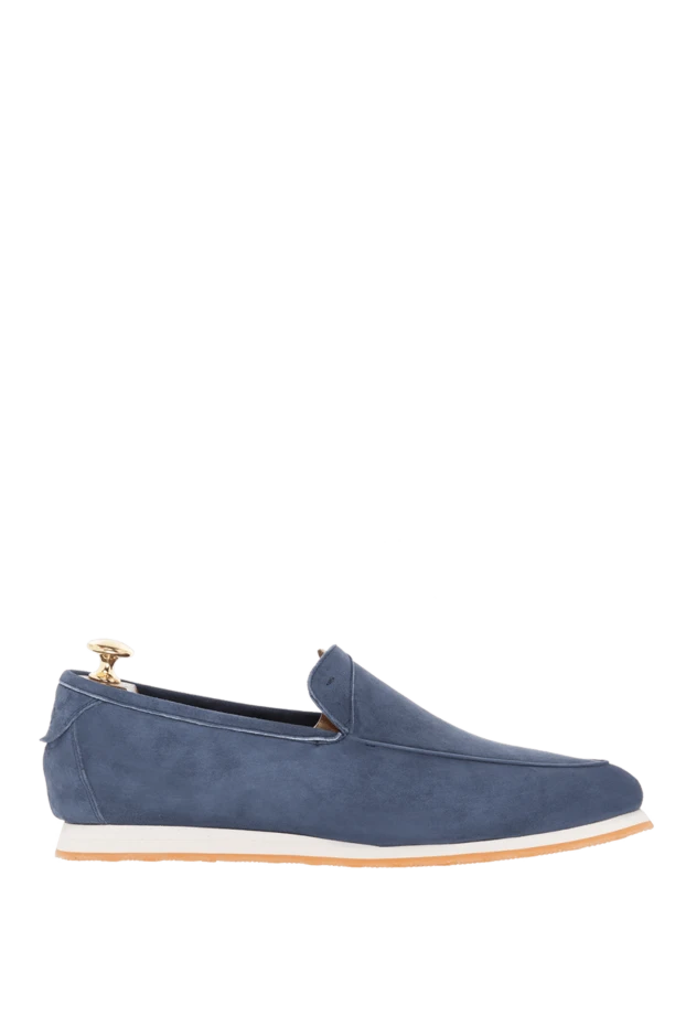 Andrea Ventura man blue suede loafers for men купить с ценами и фото 169524 - photo 1