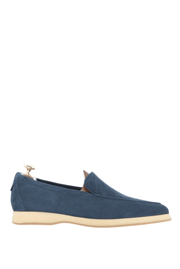 Andrea Ventura man blue suede loafers for men купить с ценами и фото 169525 - photo 1