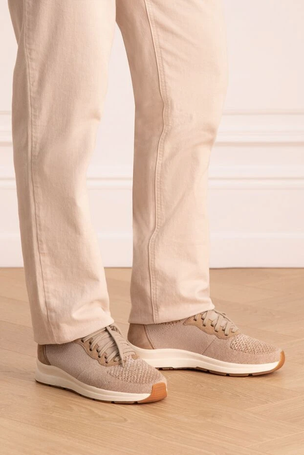 Andrea Ventura man beige suede sneakers for men купить с ценами и фото 169531 - photo 2