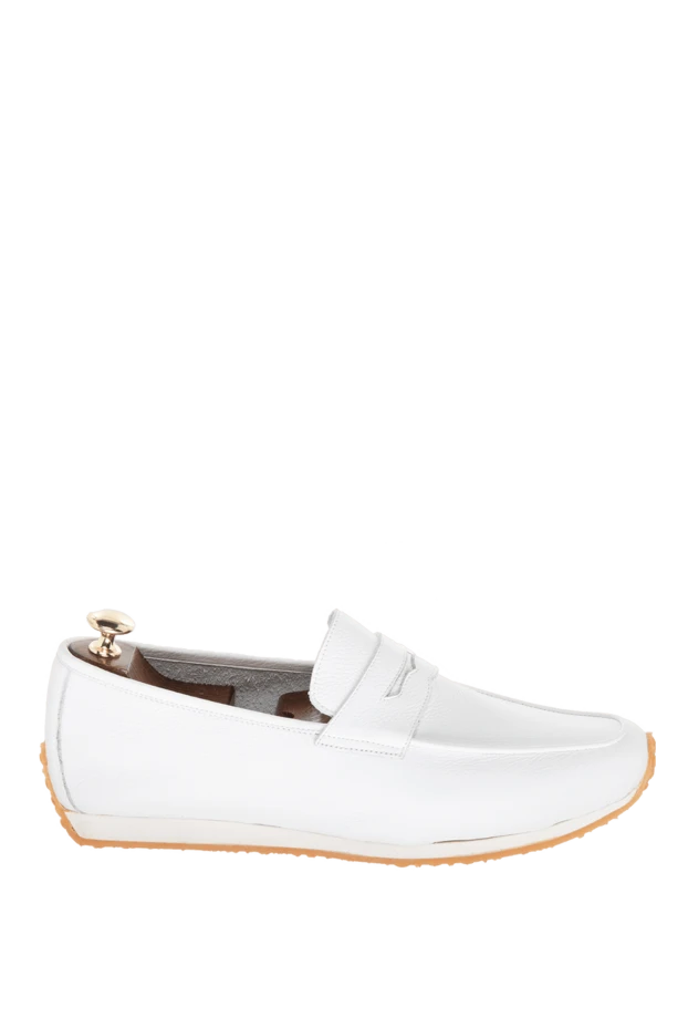 Andrea Ventura man white leather drivers for men купить с ценами и фото 169537 - photo 1