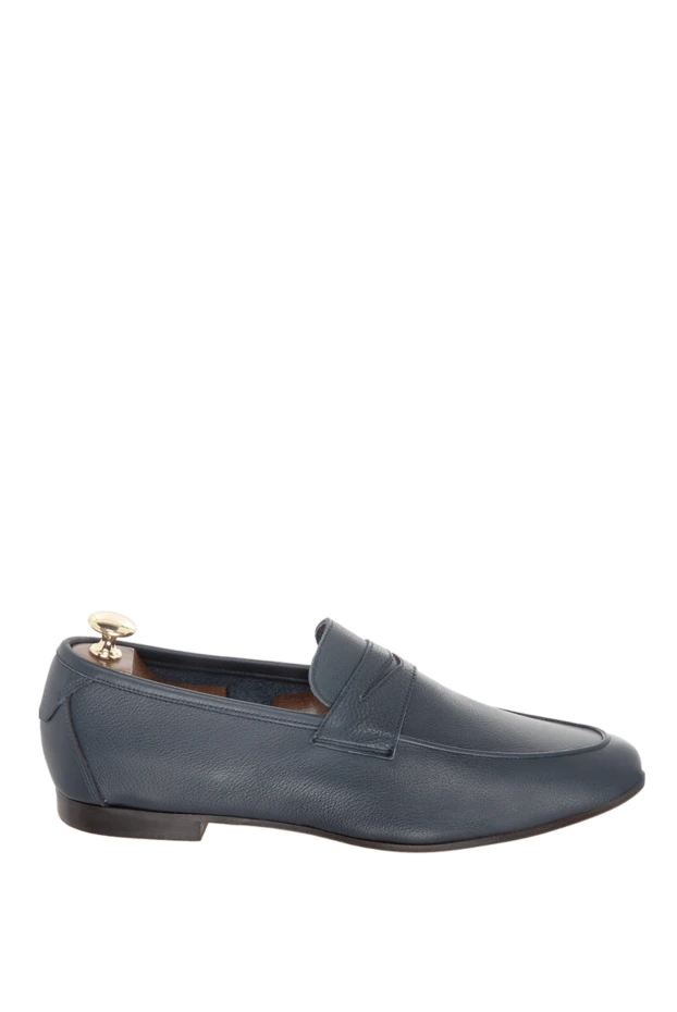 Andrea Ventura man blue leather loafers for men купить с ценами и фото 169539 - photo 1