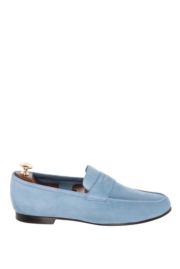 Andrea Ventura man blue suede loafers for men купить с ценами и фото 169542 - photo 1