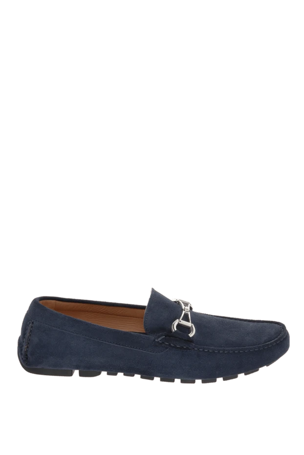 Cesare di Napoli man blue suede men's moccasins купить с ценами и фото 169560 - photo 1