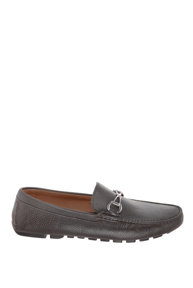 Cesare di Napoli man moccasins for men made of brown leather купить с ценами и фото 169561 - photo 1