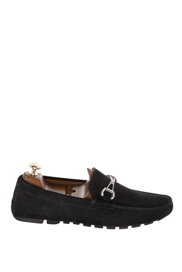 Cesare di Napoli man black suede men's moccasins купить с ценами и фото 169562 - photo 1