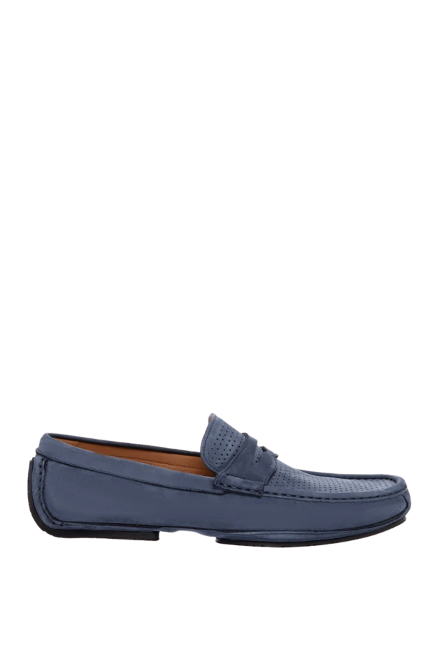 Cesare di Napoli man moccasins for men made of nubuck blue купить с ценами и фото 169563 - photo 1