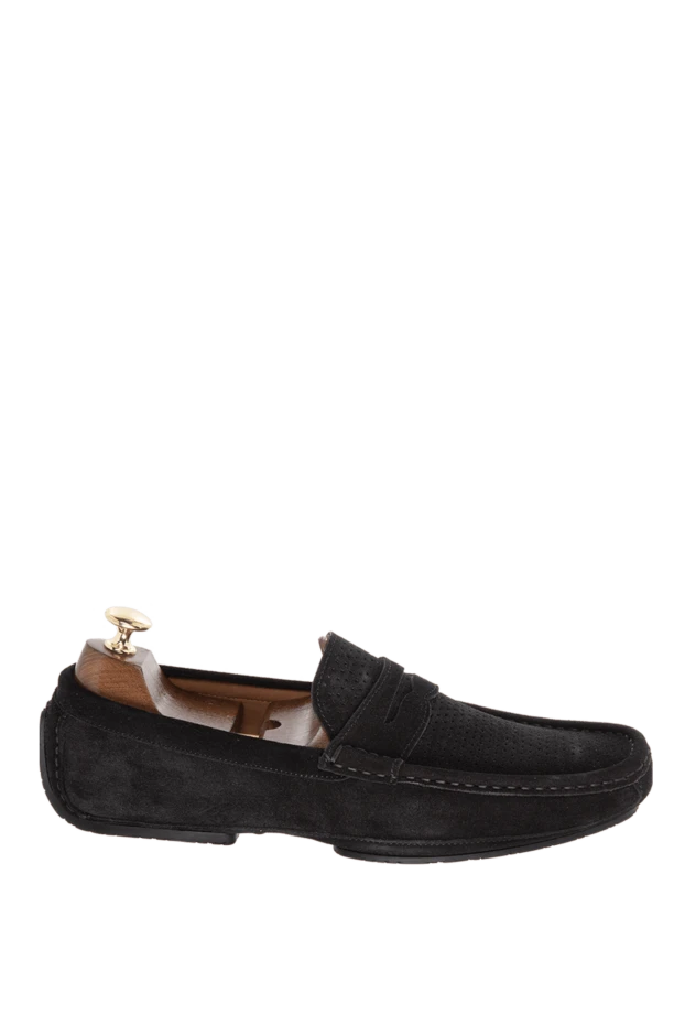 Cesare di Napoli man men's black nubuck moccasins купить с ценами и фото 169570 - photo 1