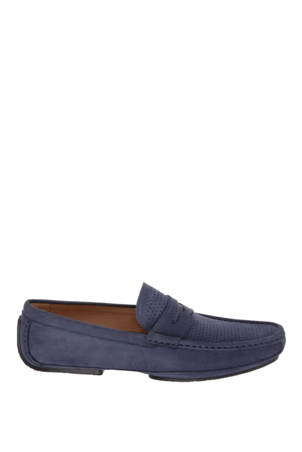 Cesare di Napoli man moccasins for men made of nubuck blue купить с ценами и фото 169571 - photo 1