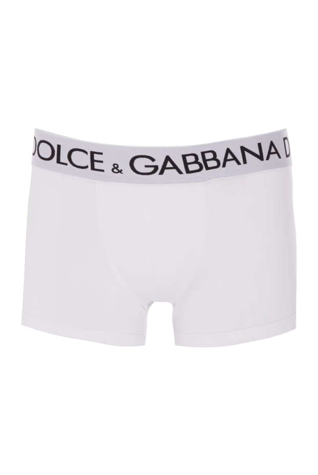 Dolce & Gabbana Ерлердікі мақта мен эластаннан тігілген ақ түсті ерлер боксшы трусысы купить с ценами и фото 169579 - фото 1