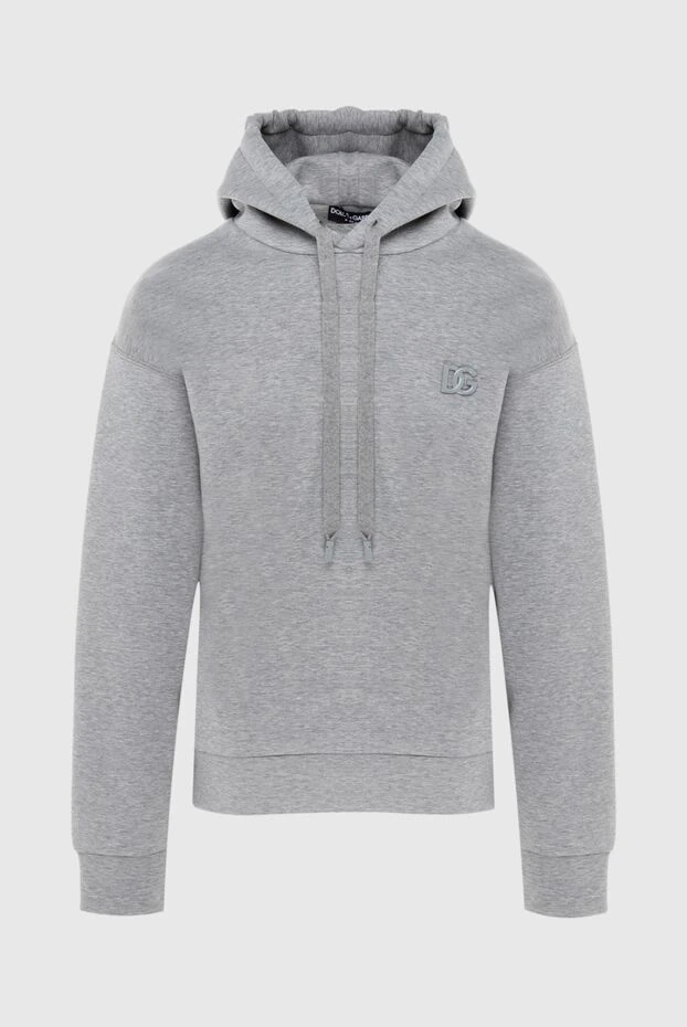 Dolce & Gabbana man men's hoodie made of cotton and polyester, gray купить с ценами и фото 169613 - photo 1