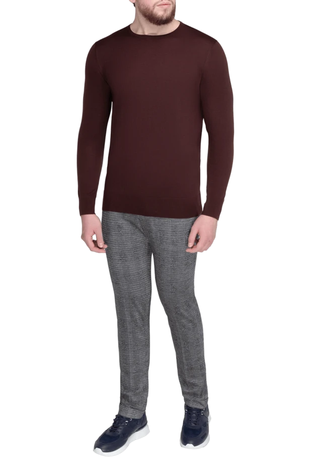 Loro Piana  wool jumper burgundy for  купить с ценами и фото 169620 - photo 2