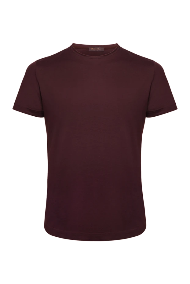 Loro Piana man silk and cotton t-shirt purple for men купить с ценами и фото 169626 - photo 1