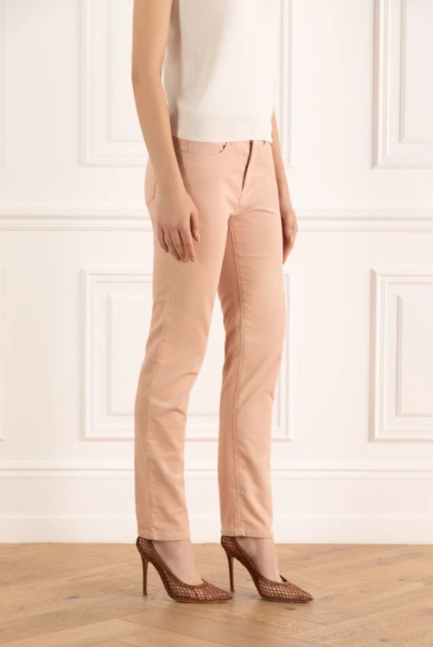 Loro Piana тегіс етегі бар жіңішке мақта джинсы шалбар
 169636 - фото 3