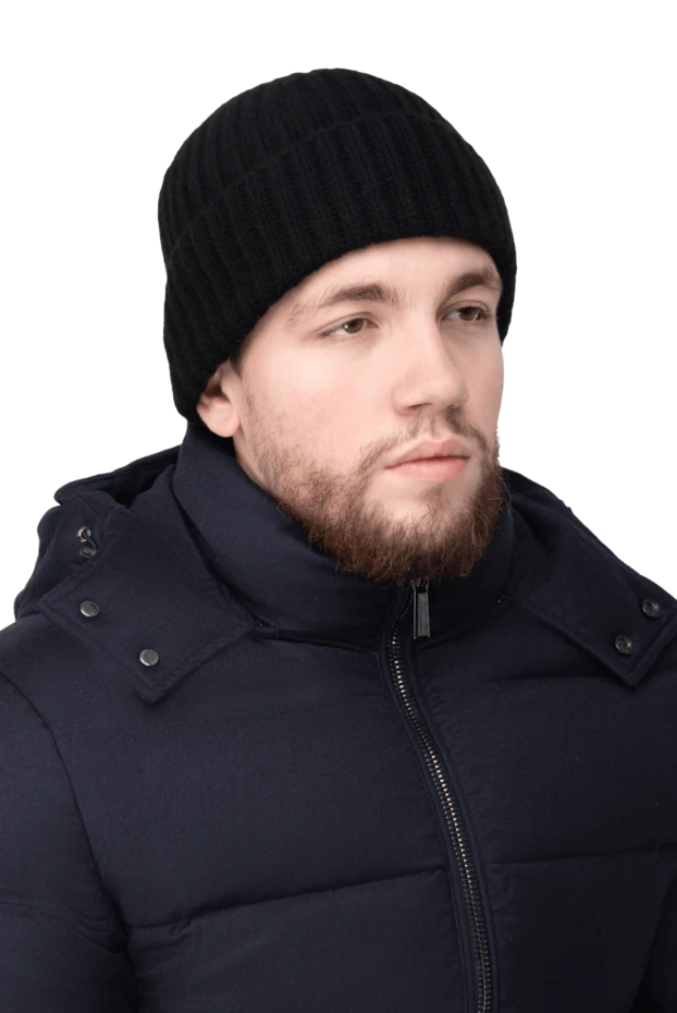 Loro Piana man cashmere hat black for men купить с ценами и фото 169646 - photo 2