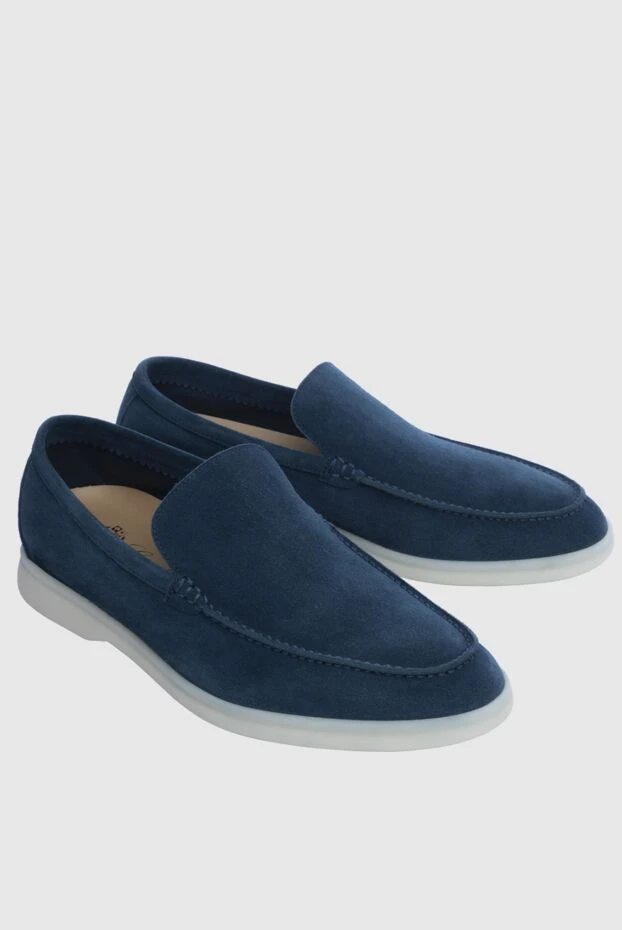 Loro Piana man blue suede loafers for men купить с ценами и фото 169649 - photo 2