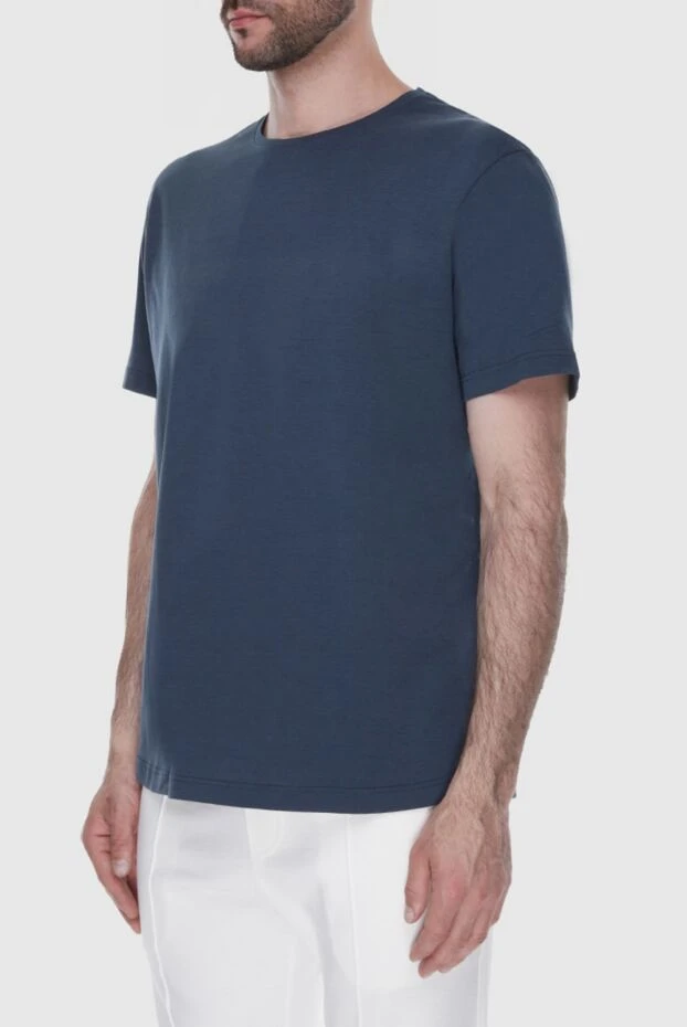 Loro Piana күңгірт көгілдір түсті ерлер футболкасы
 169692 - фото 3