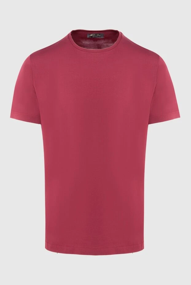 Loro Piana man silk and cotton t-shirt burgundy for men купить с ценами и фото 169694 - photo 1