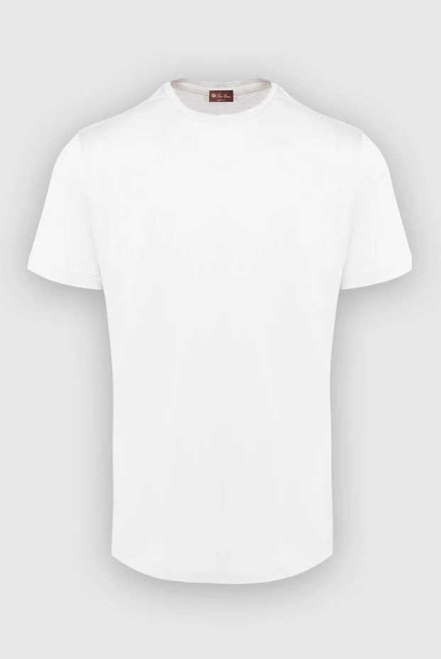 Loro Piana man white silk and cotton t-shirt for men купить с ценами и фото 169700 - photo 1