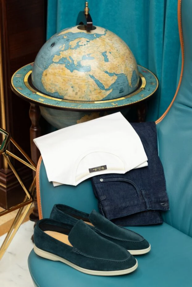 Loro Piana classic white men's t-shirt made of natural fabric
 169700 - photo 3