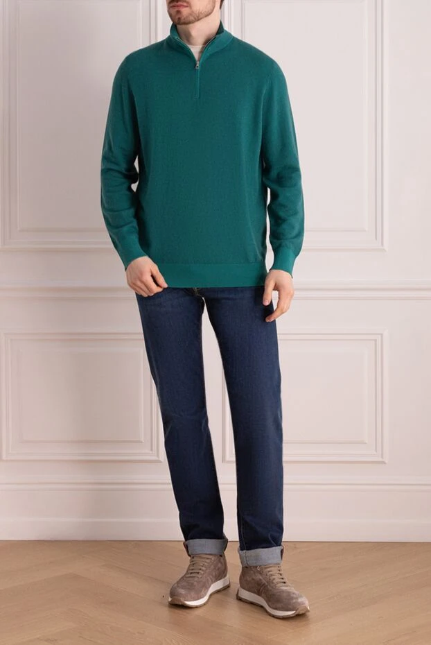 Loro Piana man green wool troyer for men купить с ценами и фото 169701 - photo 2