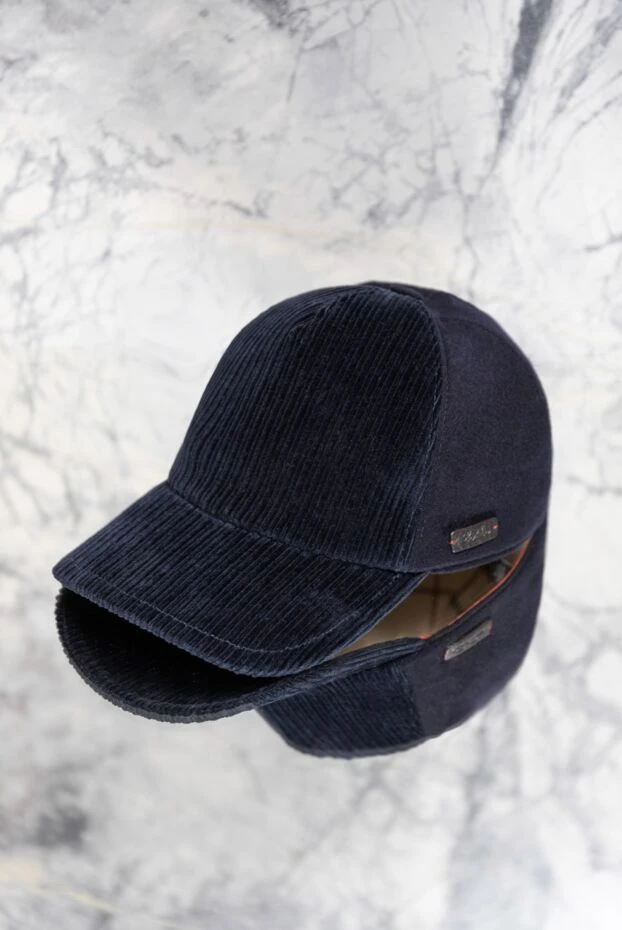 Loro Piana cotton and elastane cap blue men's 169750 - photo 2