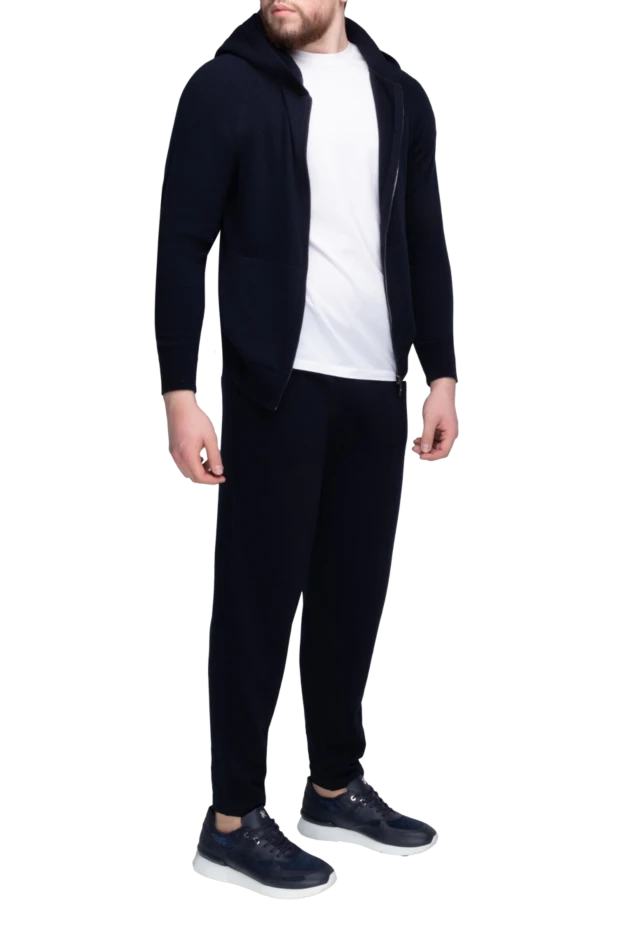 Loro Piana man men's blue cashmere sports suit купить с ценами и фото 169775 - photo 2