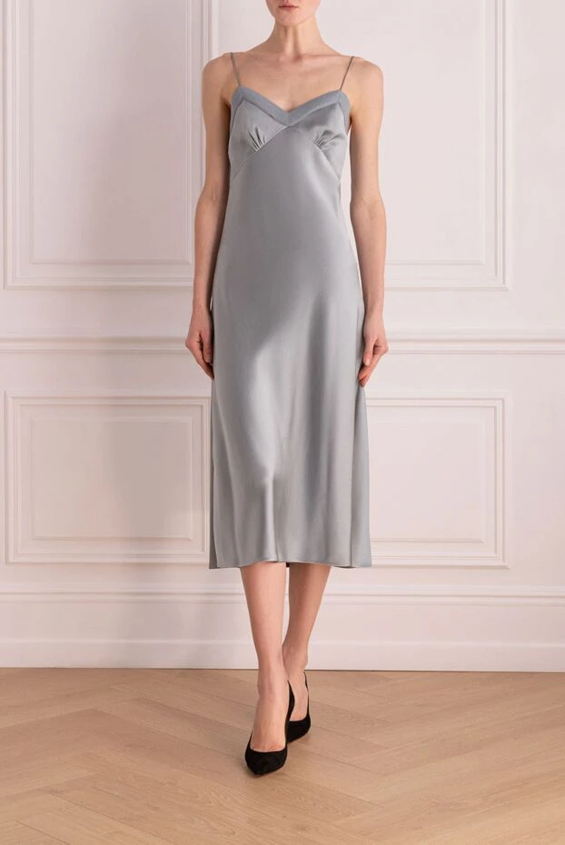 Loro Piana woman gray silk dress for women купить с ценами и фото 169776 - photo 2