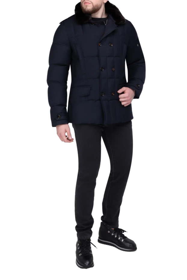 Moorer man down jacket men's wool and cashmere blue купить с ценами и фото 169783 - photo 2