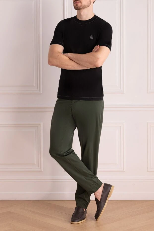 Tombolini man men's green polyamide and elastane trousers купить с ценами и фото 169820 - photo 2