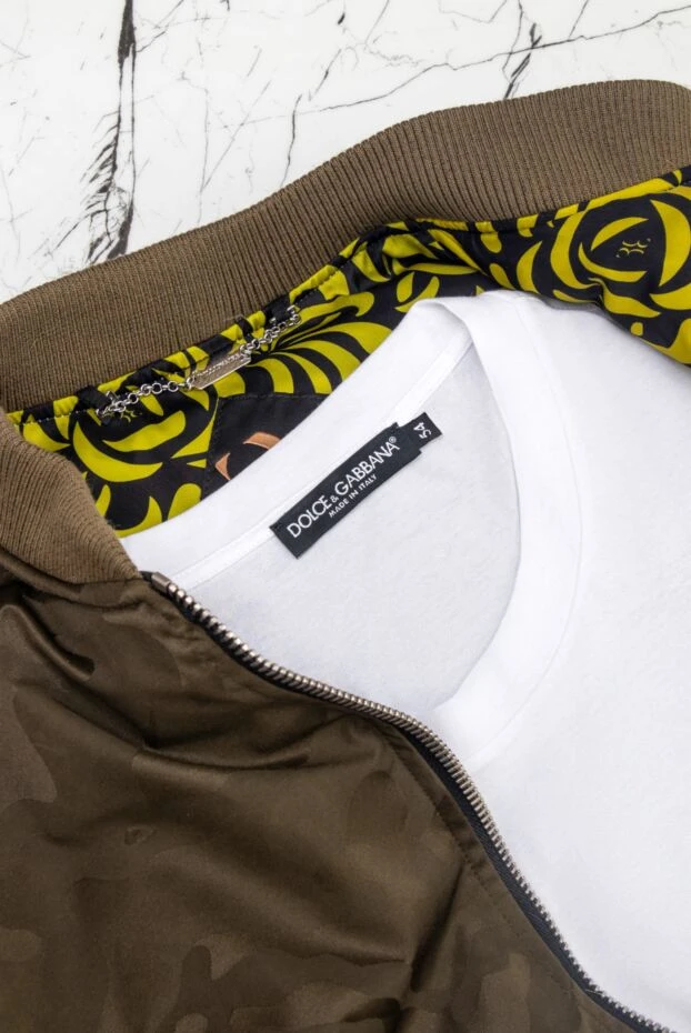 Billionaire укороченный мужской пуховик цвета хаки с фактурным принтом
 169826 - фото 3