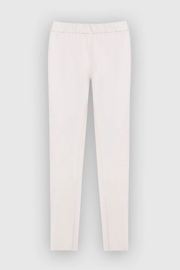 Max&Moi woman white leather trousers for women купить с ценами и фото 169834 - photo 1