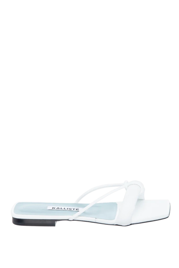 Kalliste woman white leather flip-flops for women купить с ценами и фото 169839 - photo 1