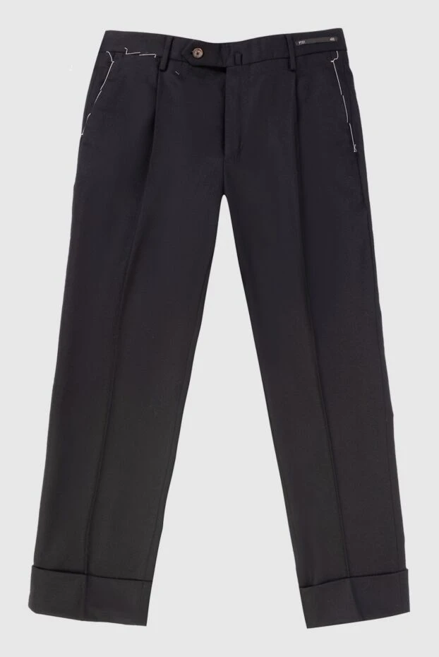 PT01 (Pantaloni Torino) man men's black fleece trousers купить с ценами и фото 169878 - photo 1