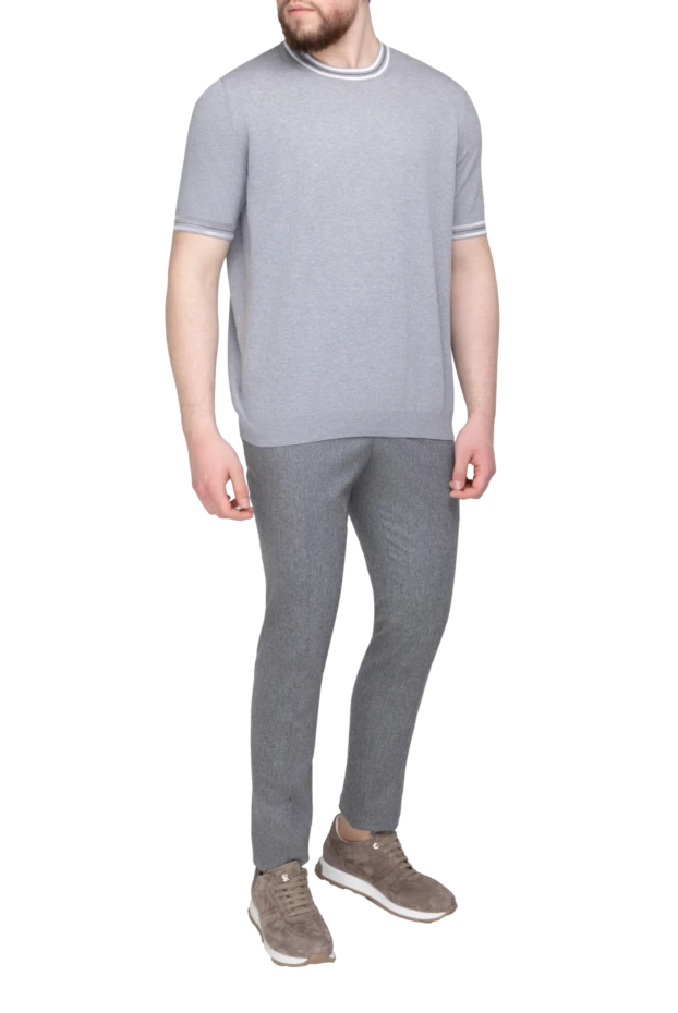 PT01 (Pantaloni Torino) man men's gray fleece trousers купить с ценами и фото 169880 - photo 2