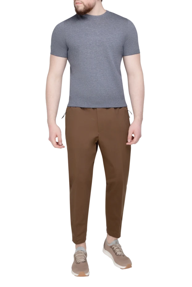 PT01 (Pantaloni Torino) man cotton and fleece trousers, brown, for men купить с ценами и фото 169888 - photo 2