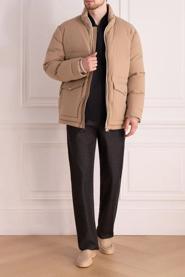Brunello Cucinelli men's down jacket made of acrylic beige 169897 - photo 2