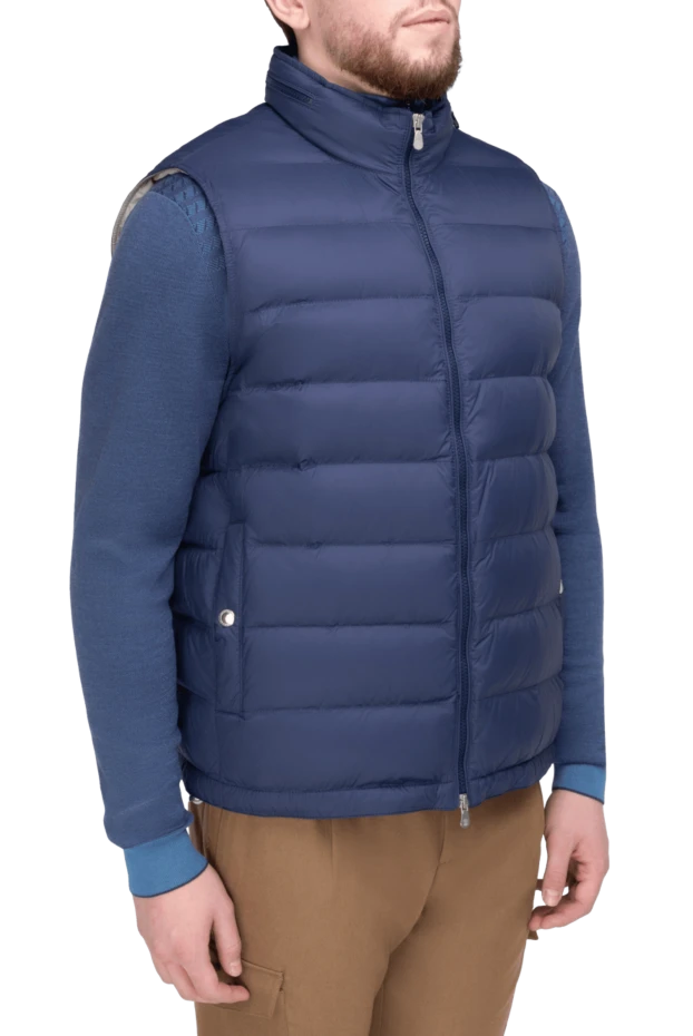 Brunello Cucinelli ерлерге арналған көк түсті нейлон көкірекше 169904 - фото 3