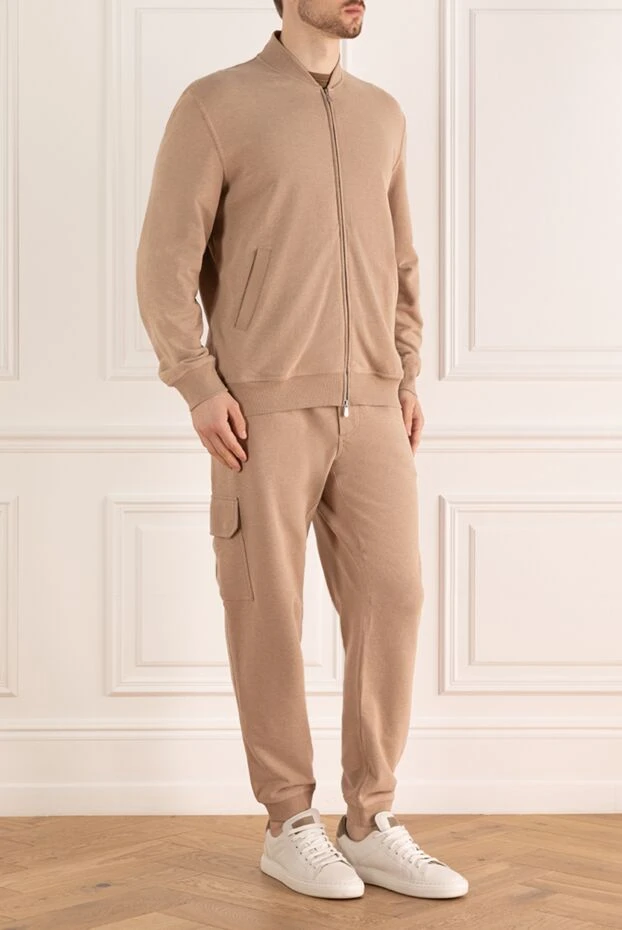 Brunello Cucinelli бежевый спортивный костюм из хлопкового трикотажа
 169906 - фото 3