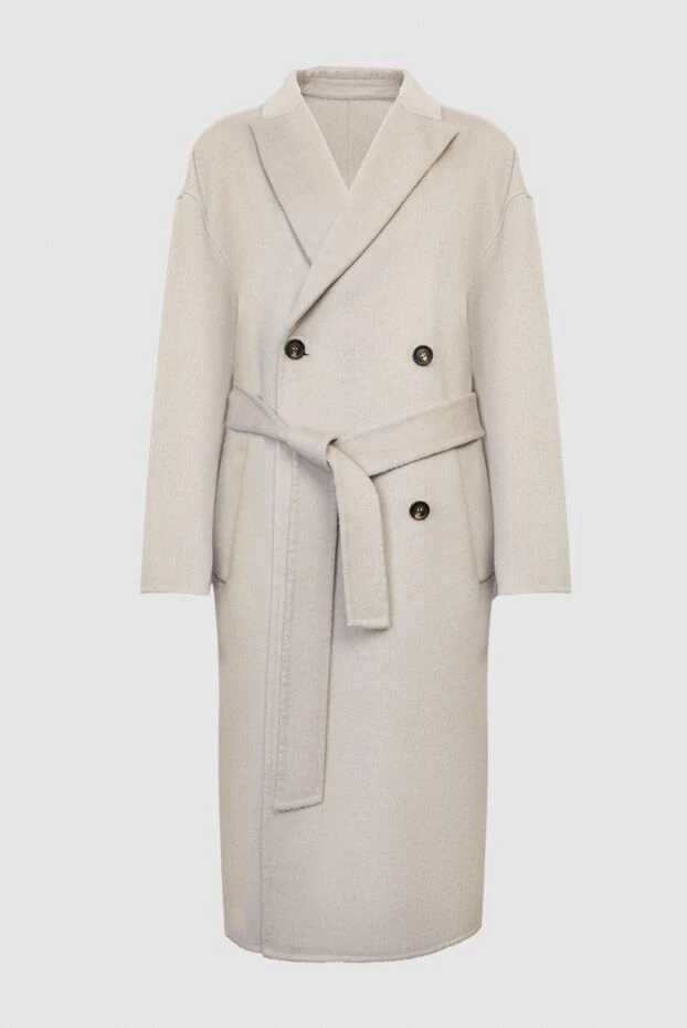 Әйелдердің ақ кашемир пальтосы - фото 1