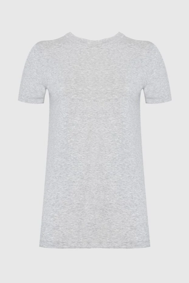 Футболка из хлопка серая меланжевая женская - фото 1